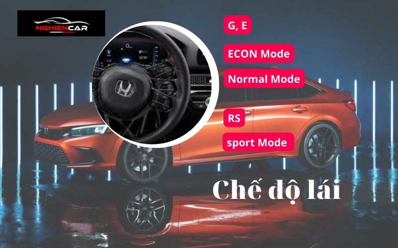 Honda-Civic-2022 có đến 5 chế độ lái