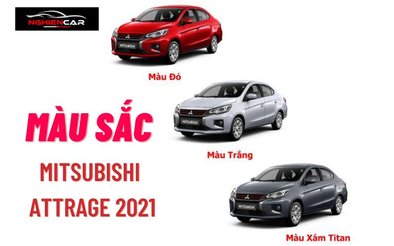 Màu sắc xe Mitsubishi attrange 2021