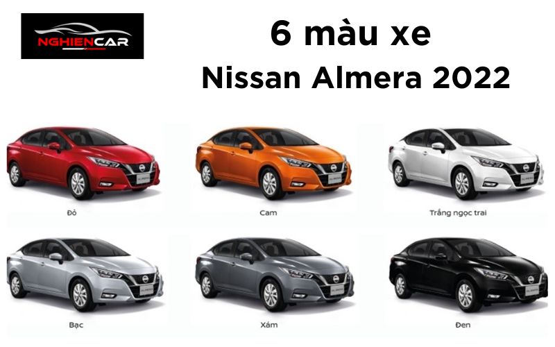 Màu xe Nissan Almera 2022