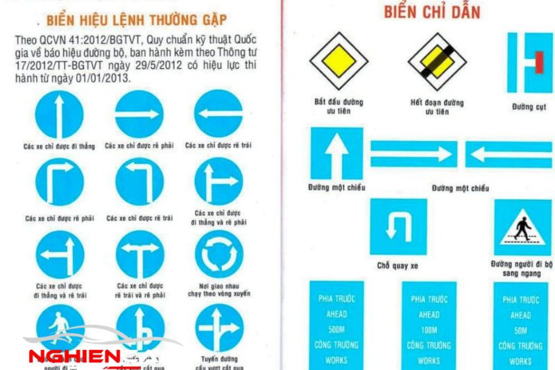 Đặc điểm nhận biết về biển chỉ dẫn