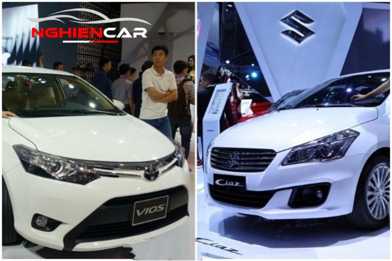 Phần đầu xe Ciaz và Vios