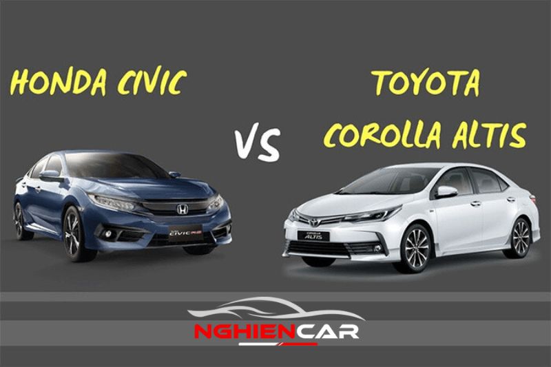 So sánh giá bán của Honda Civic vs Toyota Camry