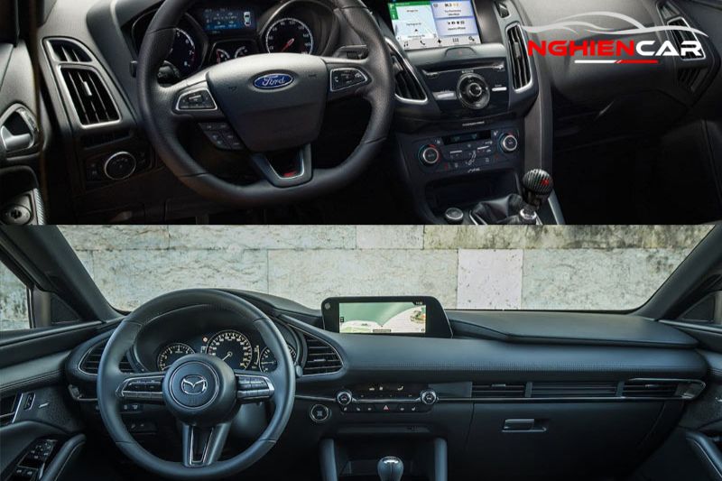 So sánh khoang lái Ford Focus vs Mazda 3