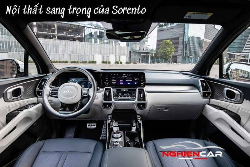 Thiết kế nội thất Kia Sorento mới nhất 