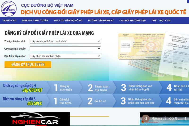 Hồ sơ đổi bằng lái xe quốc tế ở Việt Nam